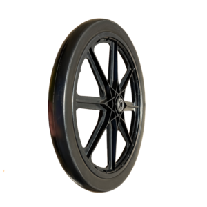Roue en mousse PU anti-crevaison Stone 20'' 20x1.75 avec pneu plein, roulement à billes et jante à rayons en plastique pour chariot <span class=keywords><strong>de</strong></span> jardin, chariot à main, chariot <span class=keywords><strong>de</strong></span> transport - Garantie 6 mois - Product Image 1