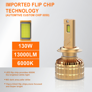Tres Faros LED para Automóvil D1 D2 <span class=keywords><strong>D3</strong></span> D4 H4 H11 H7 9005 9006 H1 130W 6000K M6 12V Nuevos IP68 Impermeables de Ajuste Universal - Product Image 6