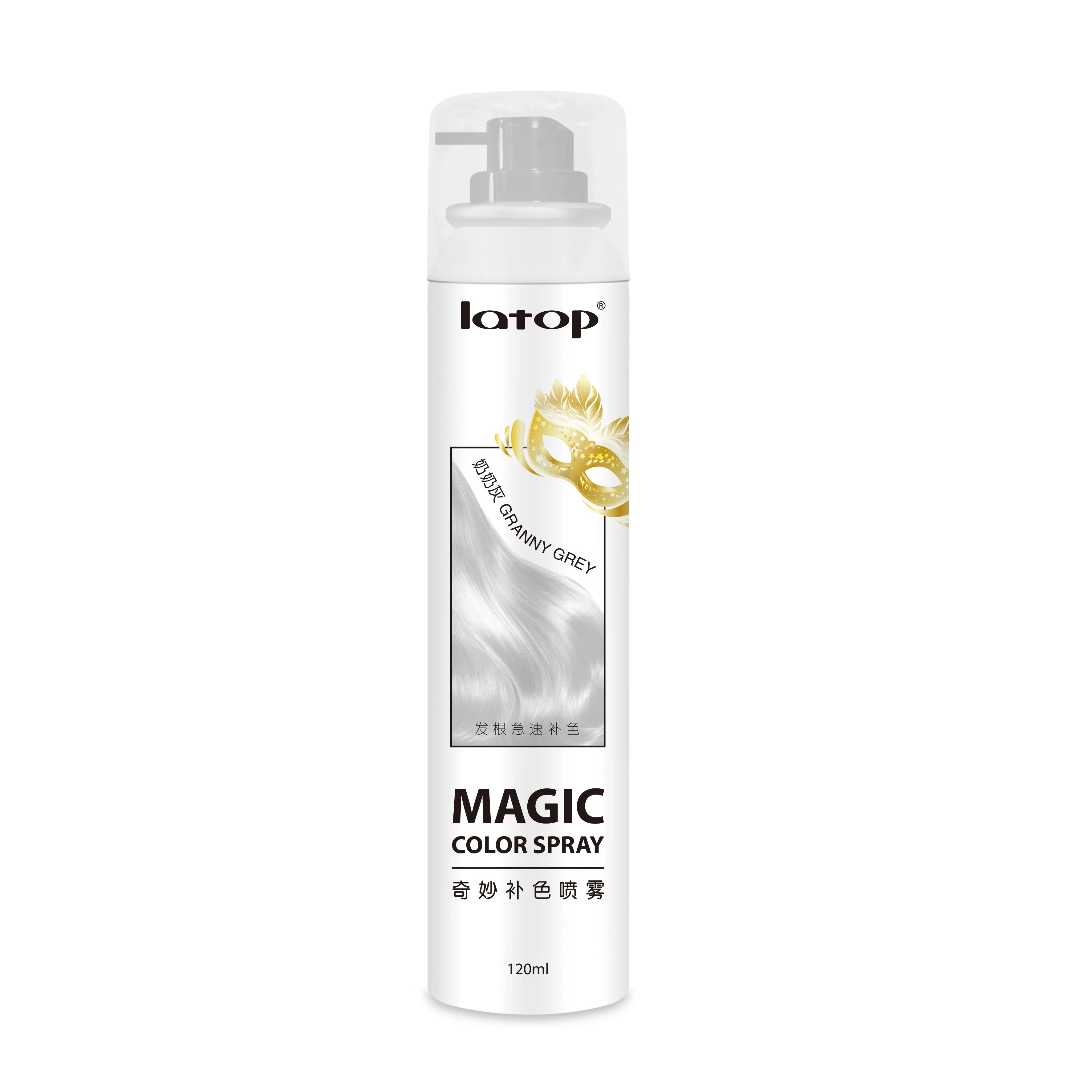 Spray de reabastecimento de cor de raiz do cabelo, spray tônico instantâneo de raiz rápida para cabelo, spray temporário