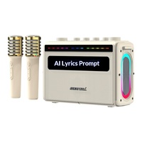 Machine de karaoké portable Mini KTV avec LED RGB, batterie au lithium 5.3 20W, affichage intelligent des paroles AI, ensemble d'enceintes de karaoké d'extérieur