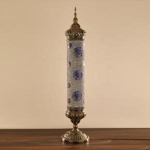 Lampe de sol cylindrique en verre mosaïque turque colorée de style <span class=keywords><strong>marocain</strong></span> de <span class=keywords><strong>Marrakech</strong></span>, vente chaude - Product Image 3
