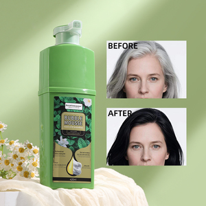 Teinture capillaire à bulles à base de plantes, sans ammoniaque, kit de coloration capillaire crème permanente, couleur vibrante longue durée, facile - Product Image 5