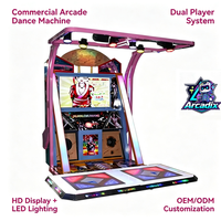 Machine de danse à monnayeur pour 2 joueurs, jeu de rythme musical d'arcade, LED, plastique, anglais, pour centre de jeux
