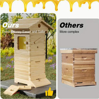 10X cadres MINi ruche abeille maison Auto miel ensemble complet couvée boîte Super boîte cadre US Stock