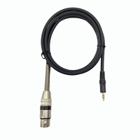 Câble adaptateur micro en gros personnalisé de 2 m, mono/stéréo, jack mâle 3,5 mm vers XLR 3 broches femelle avec ressort métallique de protection