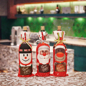 Set di bottiglie di vino con pavone artificiale fabbrica all'ingrosso decorazioni per la tavola da pranzo a casa per le vacanze di <span class=keywords><strong>capodanno</strong></span> stampate - Product Image 3