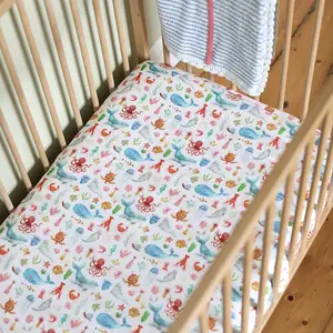 Drap de lit pour bébé biologique, 1 pièce, de haute qualité, respirant et doux, à imprimé léopard