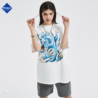 애니메이션 Yu Gi Oh T 셔츠 남성 하라주쿠 파란 눈 화이트 드래곤 그래픽 티셔츠 Streetwear 캐주얼 스타일 만화 탑스 티셔츠 100% 코튼