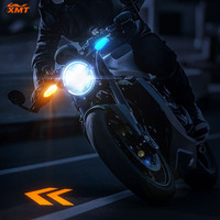 Projecteur de clignotant universel pour moto, lumière LED étanche en plastique RGB, 27 modèles, 12V, lampe de signalisation au sol ambre