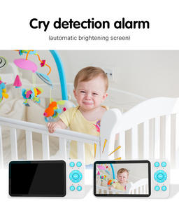 Écran OLED <span class=keywords><strong>5</strong></span> pouces Tuya Cry Detect Baby <span class=keywords><strong>Phone</strong></span> Audio bidirectionnel sans fil Berceuse Caméra Wifi étanche 1080P Vidéo Babyphone - Product Image 3