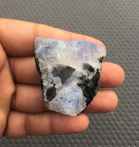 Espécimen sin tratar de calidad superior, piedra lunar arcoíris Natural, Fuego Azul en bruto, hermosa decoración, crudo, venta al por mayor - Product Image 4