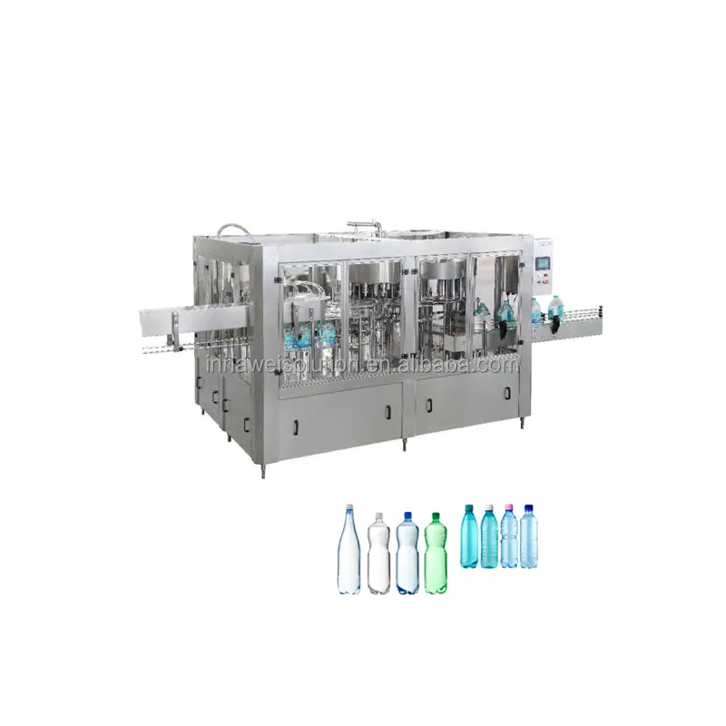 Automatic 3 in 1 automatic water PET bottle filling capping machines or bottling plant machine equipment production line