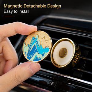 Ambientador Coche Magnético Lujo Aleación Zinc Clip Ventilación Recargable Larga Duración Perfume <span class=keywords><strong>Hombre</strong></span> Diseño Premium - Product Image 3