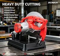 Machine à découper de 355 mm, 220 V, coupe-profil métallique robuste pour la découpe d'acier, d'aluminium, d'angle et de barres d'armature