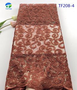 Hochwertiger blauer französischer Spitzens toff Afrikanischer französischer Tüll spitzens toff mit Pailletten - Product Image 5