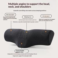 Oreiller cervical pour dormir, oreiller pour soulager les douleurs cervicales, design ergonomique avec soutien de la colonne cervicale