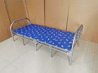Lit pliant en métal, directement de l'usine, pas cher, confortable, en fer, simple, pour le camping, prix abordable pour adultes, mobilier de maison, chambre à coucher, 400 kg