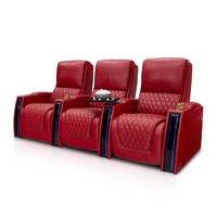 Canapé inclinable électrique moderne en cuir véritable pour salon