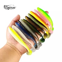 Leurre souple Alto 4.2g, type ver artificiel à queue en T, 10 couleurs, larves en plastique pour la pêche au bar en eau douce et en eau salée