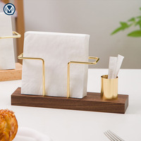 Porte-serviettes en bois massif pour restaurant, support de serviettes de table multifonctionnel, boîte à cure-dents, porte-serviettes