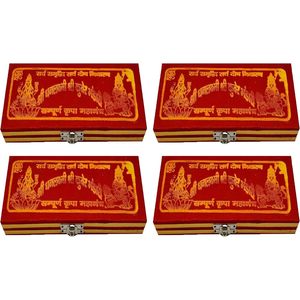 PARIJAT HANDICRAFT Diwali Puja Set Sri Dhan Laxmi-Kuber Bhandari Yantra Laiton 4 pièces pour Pujas de vacances et cadeaux - Product Image 5