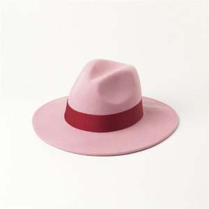 Sombrero Fedora de Lana Unisex X1255 Multicolor, Estilo Jazz, con Decoración de Tela de Lana Delicada para Uso en Exteriores - Product Image 1