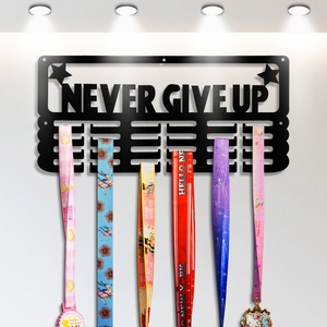 Support mural personnalisé pour médailles de course de marathon, cadre de présentation, étagère, support pour trophées, en bois, fer ou métal - Product Image 3