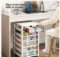Gabinete de Almacenamiento Rodante con Múltiples Cajones de Alta Demanda para Libros, Archivos, Artículos Diversos, Juguetes, Organizador de Piso para el Hogar, Dormitorio, Sala de Estudio