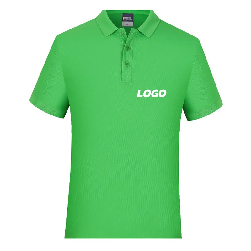 Custom Brand Solid Plain Mandarin Collar Soft Lightweight Pique Golf Wear Men's Polo Shirts