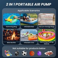 Pompe à air électrique sans fil la plus populaire pour matelas gonflables, 4000 mAh, mini pompe à air pour gonflables d'extérieur