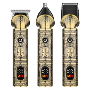 Tondeuse à Cheveux Électrique Rechargeable et Kit de Tondeuse à Poils de Nez Portable en Métal Gravé avec Batterie au Lithium 1000 mAh pour Utilisateurs Transfrontaliers - Product Image 5