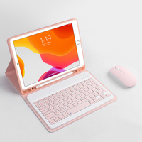 Portable Mini sans fil 7 "BT ABS boîtier magnétique de clavier en plastique avec souris Rechargeable 2.4G pour ipad Mini 6 8.3 pouces