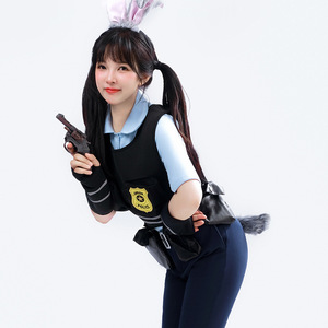 Disfraz de Cosplay de Judy Hopps de Zootopia, Conjunto Completo para Conveniones de Anime, Traje de Juego de Rol para Mujeres Adultas, Primavera 2025 - Product Image 3