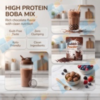 Poudre de thé aux bulles au chocolat OEM ODM, mélange protéiné, riche en protéines, faible en sucre, poudre pour boisson Boba, marque privée, 1 kg, formule personnalisée