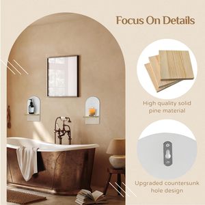 Wooden wall-mounted <b>candle</b> holders, living room wall decorations, scented <b>candles</b>, wooden <b>candle</b> holder stands - Product Image 4