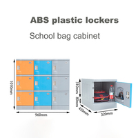 Casier à sacs d'école en plastique ABS avec serrure électronique/clé pour salles de classe, écoles primaires et secondaires, maternelles, armoire de rangement