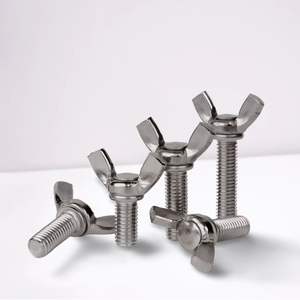 In acciaio inossidabile finitura luminosa classe 4.8 e 6.8 corno di pecora testa a farfalla bulloni ad ala M4-M8 - Product Image 5