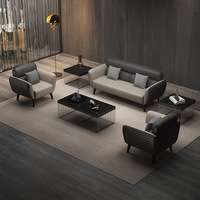 Canapé de bureau en cuir PU OEM ODM, pour hôtel, hall d'entrée, villa, sur mesure, vente en gros, directement de l'usine, ensemble de canapés de luxe