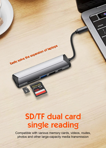Base <span class=keywords><strong>de</strong></span> Conexión Multifunción USB-C LDNIO DS-56H, PD100W, USB-C Tipo-C a PD3.0, HDMI, USB2.0, Puerto <span class=keywords><strong>de</strong></span> Datos SD TF - Product Image 5