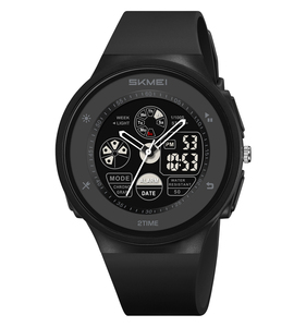 SKMEI 2346 Reloj Sport Dual Ttime Zone Display Uhr Wasserdichtes TPU-Band - Product Image 5