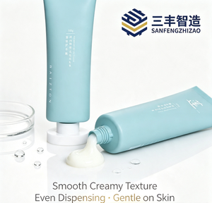 หลอดบรรจุภัณฑ์น้ำมันหอมระเหย BAIZTON สีฟ้าอ่อน ทำจาก LDPE พร้อมฝาเกลียว ผิวด้าน พิมพ์โลโก้ด้วยเทคนิคออฟเซ็ต - Product Image 2