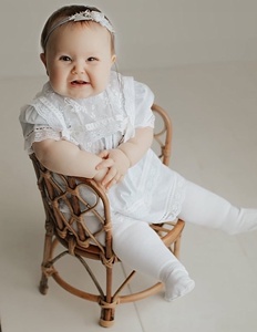 Chaise en rotin Vintage faite à la main pour enfants, accessoires de photographie pour nouveau-nés - Product Image 2