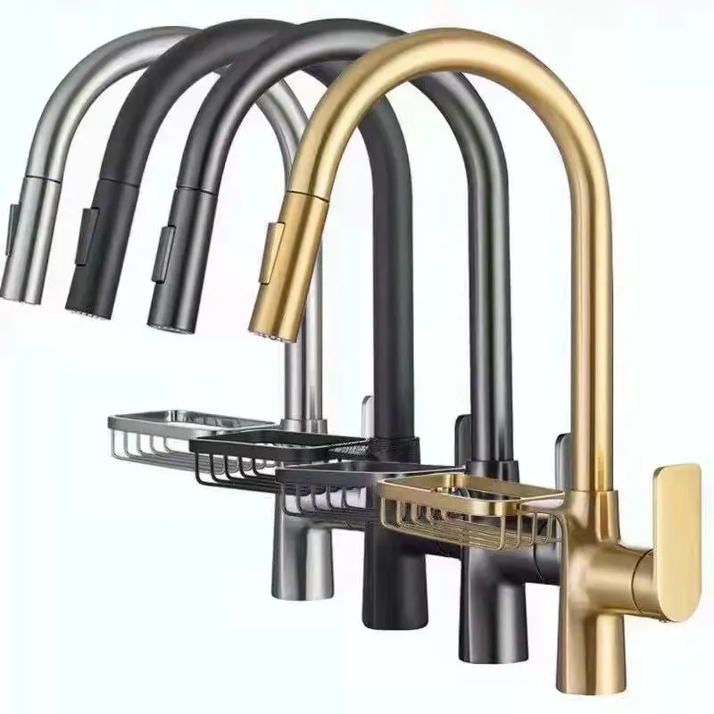 New developed brass multi function pull out kitchen faucet