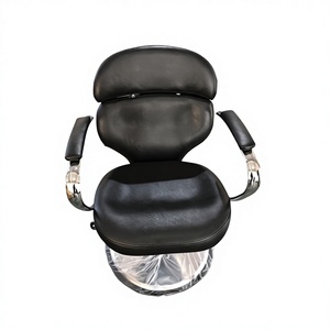 Sillón de Barbero Personalizado Simple para Hombre, Silla de Corte de Pelo para Salón de Belleza, de Cuero y Metal, de Lujo Ligero, Giratorio y Elevable - Product Image 1