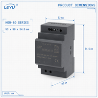 Alimentation électrique sur rail DIN 5V 6.5A 32.5W, alimentation à découpage mince, convertisseur AC/DC, convertisseur SMPS industriel