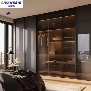 Armario Modular <span class=keywords><strong>Extensible</strong></span> de Madera de Alta Gama para Dormitorio de Apartamento, con Puerta de Melamina para Vestir - Product Image 4