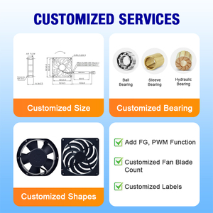 Axiale Ventilator 120Mm Koelventilatoren 12V 24V 48vdc Uitlaat 120*25Mm 80Mm 60*25Mm 40*10Mm 20Mm Turbo Ventilator - Product Image 6