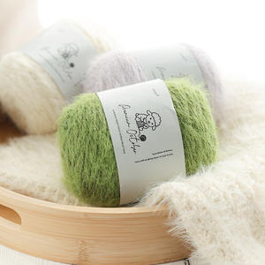 เส้นด้ายอะคริลิกผสม ถักมือ อุ่นสบาย ลายดิบๆ สำหรับฤดูหนาว ผ้าพันคอไหมพรมทรงสวย  หมวกไหมพรมถักทรงบักเก็ต DIY - Product Image 2