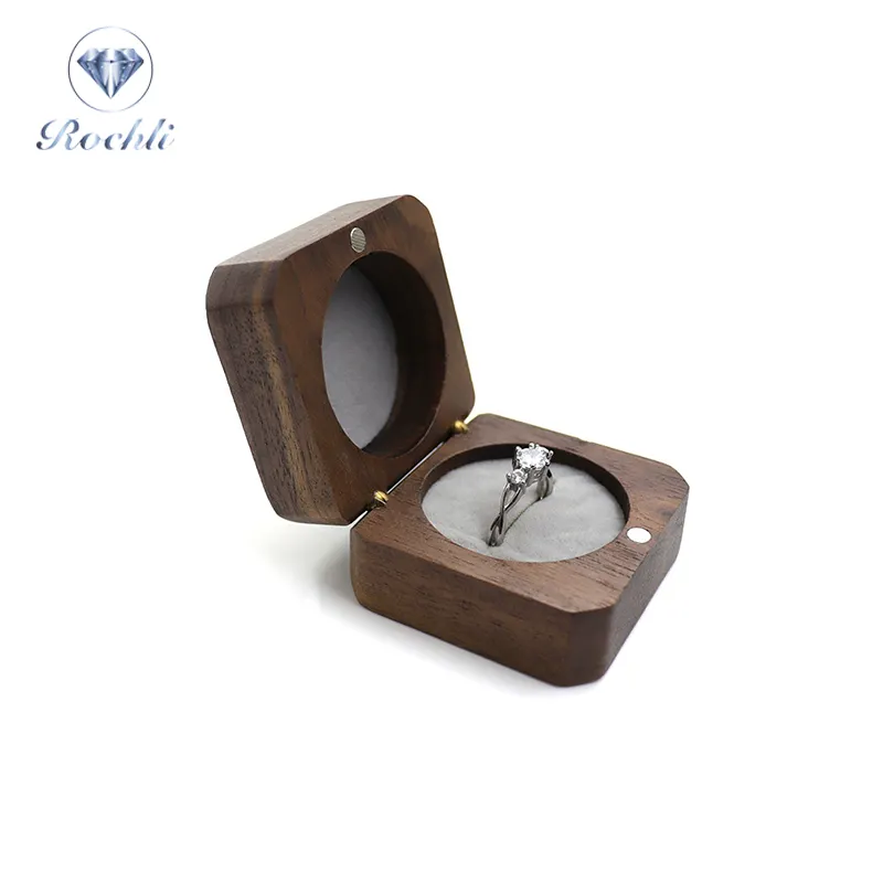 Scherm Luxe Led Sieraden Pakket Custom Ring Dozen Sieraden Doos Met Verlichting Zwarte Lak Logo Zijde Oem Aangepaste Forte Stijl