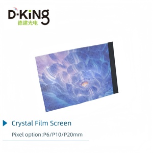 Écran LED transparent ultra-fin personnalisé P3.75 P6 P8 P10 P15 P20, film flexible pour affichage publicitaire en verre pour le commerce - Product Image 1